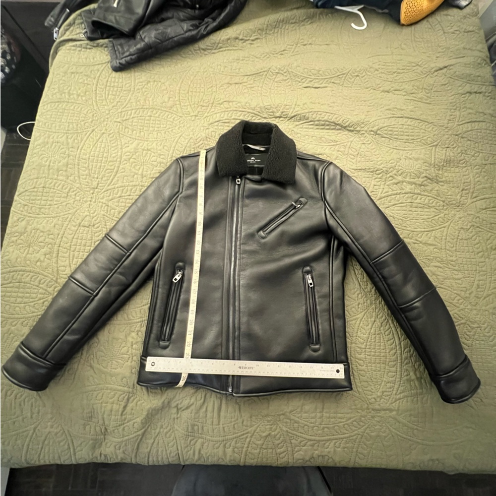 Andrew Marc Black Textured Outerwear